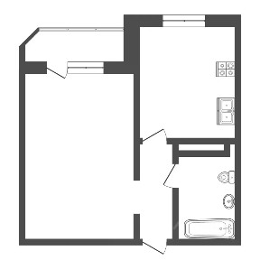 Продается 1-комн. квартира, 44,3 м²
