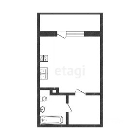 Продается студия, 23 м²