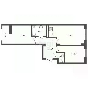 Продается 2-комн. квартира, 61 м²