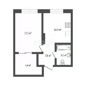 Продается 1-комн. квартира, 38,5 м²