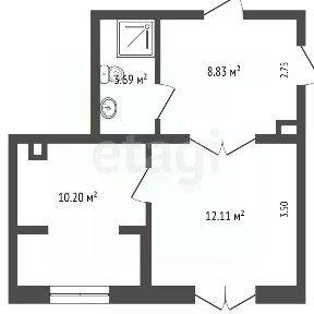 Продается 1-комн. квартира, 42,67 м²