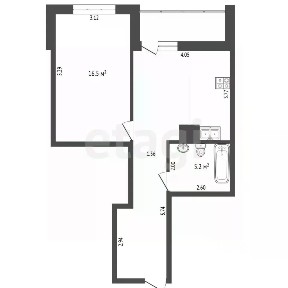 Продается 1-комн. квартира, 46,1 м²