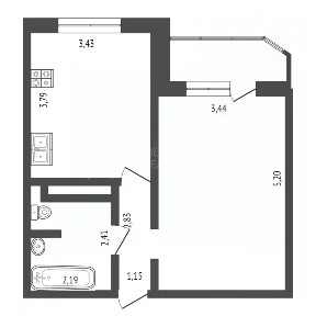 Продается 1-комн. квартира, 39,5 м²