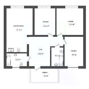 Продается 1-этажный дом, 97,4 м²
