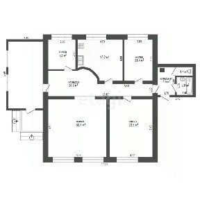 Продается 1-этажный дом, 113,7 м²