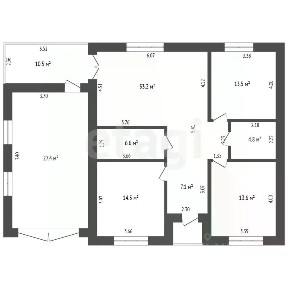 Продается 1-этажный дом, 132 м²