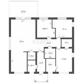 Продается 1-этажный дом, 123 м²