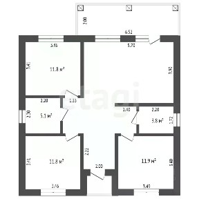 Продается 1-этажный дом, 96,5 м²