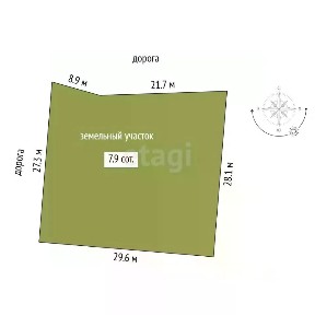 Продается участок, 7,9 сот.
