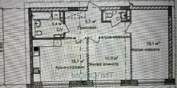 Продается 2-комн. квартира, 64 м²
