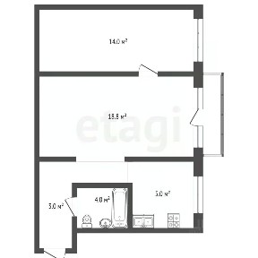 Продается 2-комн. квартира, 44,2 м²