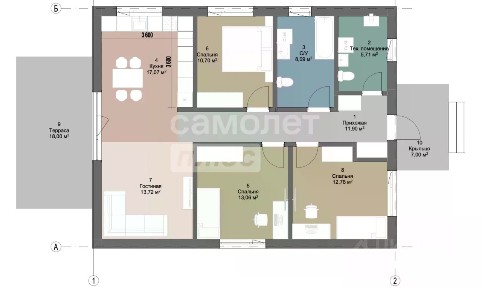 Продается 1-этажный дом, 120 м²