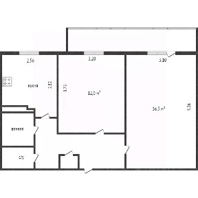 Продается 2-комн. квартира, 74,4 м²