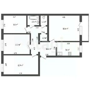 Продается 4-комн. квартира, 73,5 м²