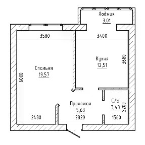 Продается 1-комн. квартира, 45 м²