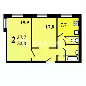 Продается 2-комн. квартира, 57 м²