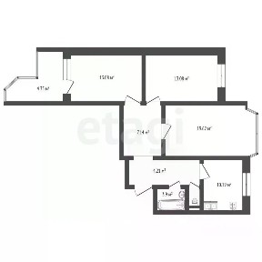 Продается 3-комн. квартира, 76 м²