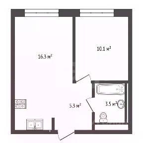 Продается 1-комн. квартира, 35,2 м²