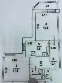Продается 2-комн. квартира, 48,1 м²