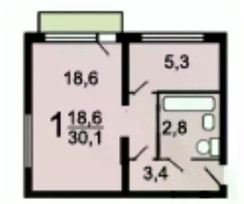 Продается 1-комн. квартира, 30,4 м²