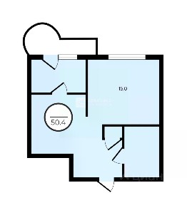Продается 1-комн. квартира, 50,4 м²