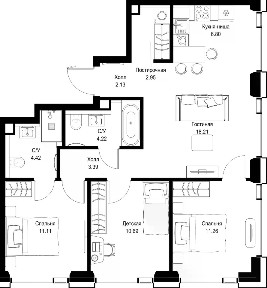 Продается 3-комн. квартира, 75,18 м²