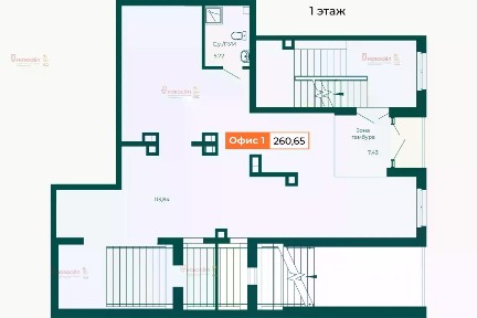 Продается торговая площадь, 260 м²