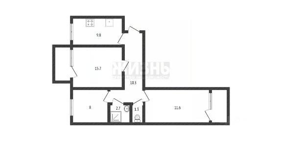 Продается 3-комн. квартира, 59,6 м²