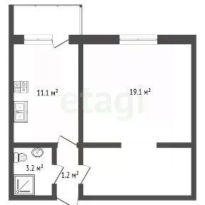 Продается 1-комн. квартира, 41,1 м²