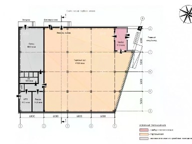 Продается торговая площадь, 590 м²