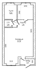 Продается торговая площадь, 63,3 м²