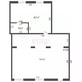 Сдается помещение свободного назначения, 100 м²