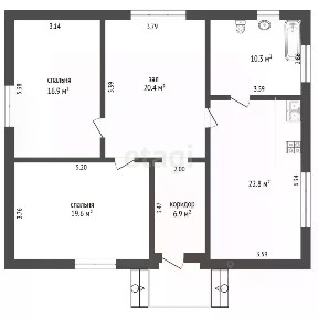 Продается 1-этажный дом, 96,9 м²