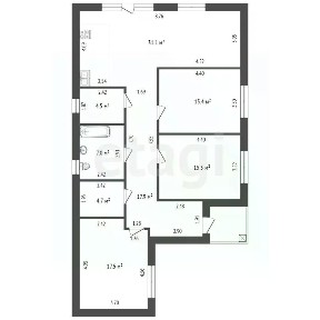 Продается 1-этажный дом, 114 м²