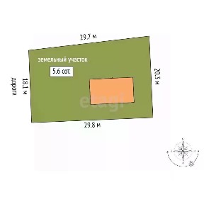 Продается 1-этажный дом, 54,9 м²