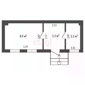 Продается 50% часть дома, 29 м²