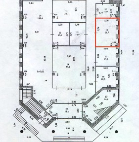 Сдается торговая площадь, 21,7 м²