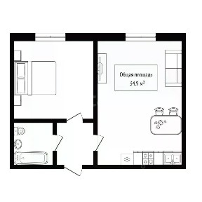 Продается 1-комн. квартира, 34,9 м²