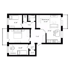 Продается 4-комн. квартира, 81,1 м²