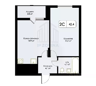 Продается 2-комн. квартира, 42,4 м²