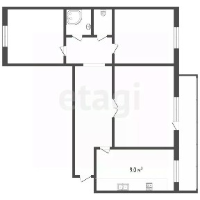 Продается 3-комн. квартира, 65,7 м²