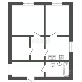 Продается 1-этажный дом, 45,8 м²