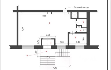 Сдается помещение свободного назначения, 54,6 м²
