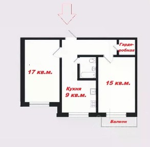 Продается 2-комн. квартира, 55,4 м²