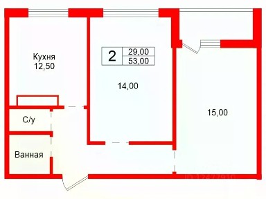 Продается 2-комн. квартира, 53 м²