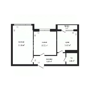 Продается 2-комн. квартира, 69,9 м²