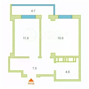 Продается 1-комн. квартира, 40,3 м²