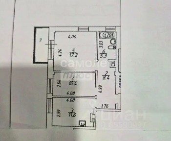 Продается 2-комн. квартира, 55,3 м²