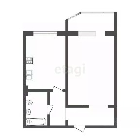 Продается 1-комн. квартира, 43,8 м²