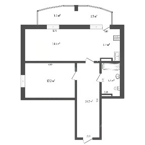 Продается 2-комн. квартира, 61,7 м²